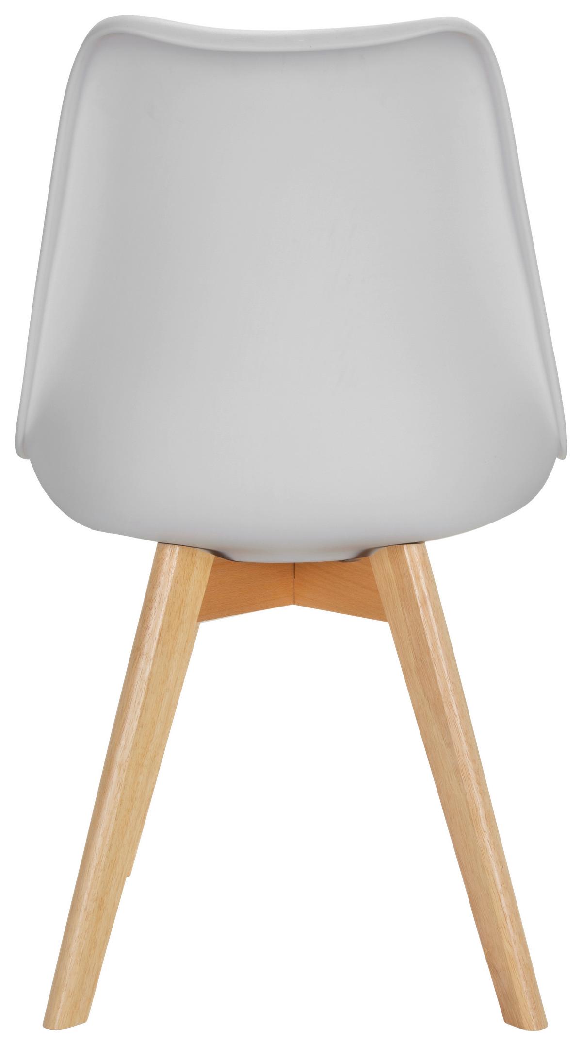 Stuhl-Set Scandi 4er-Set Weiß - Buchefarben/Weiß, MODERN, Holz/Kunststoff (48/87/56cm) - MID.YOU