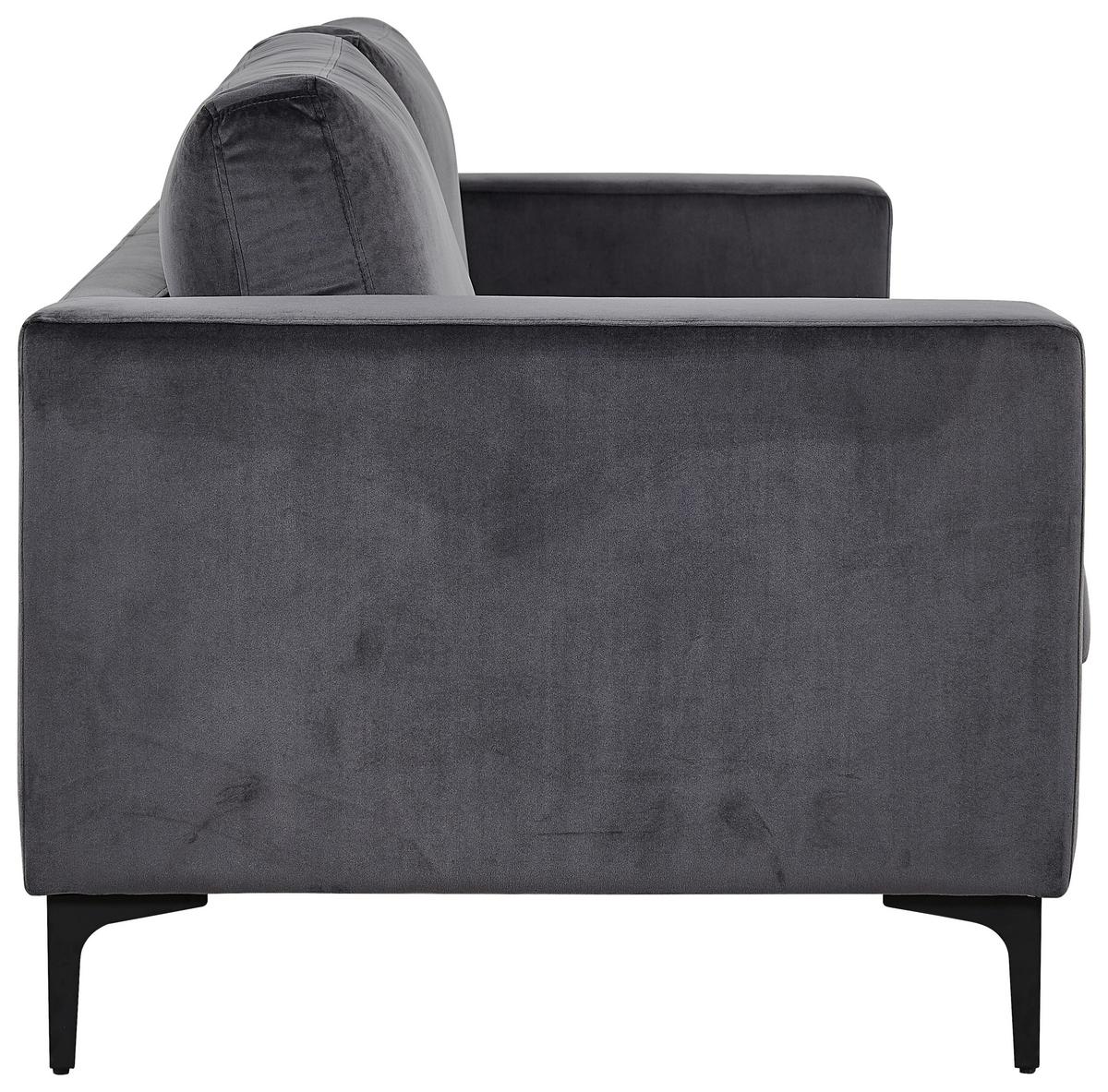 2-SITZER-SOFA BOLERO - Dunkelgrau/Schwarz, Design, Kunststoff/Textil (215/84/88cm) - Livetastic