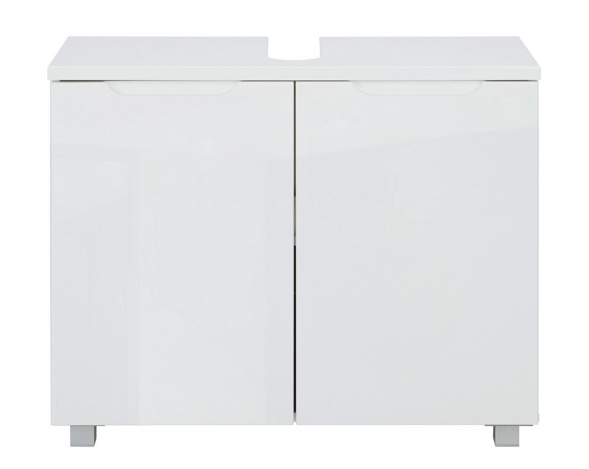 Element Ispod Umivaonika Roy Ii - bijela/srebrne boje, Moderno, drvni materijal/plastika (80/66/32cm) - Modern Living