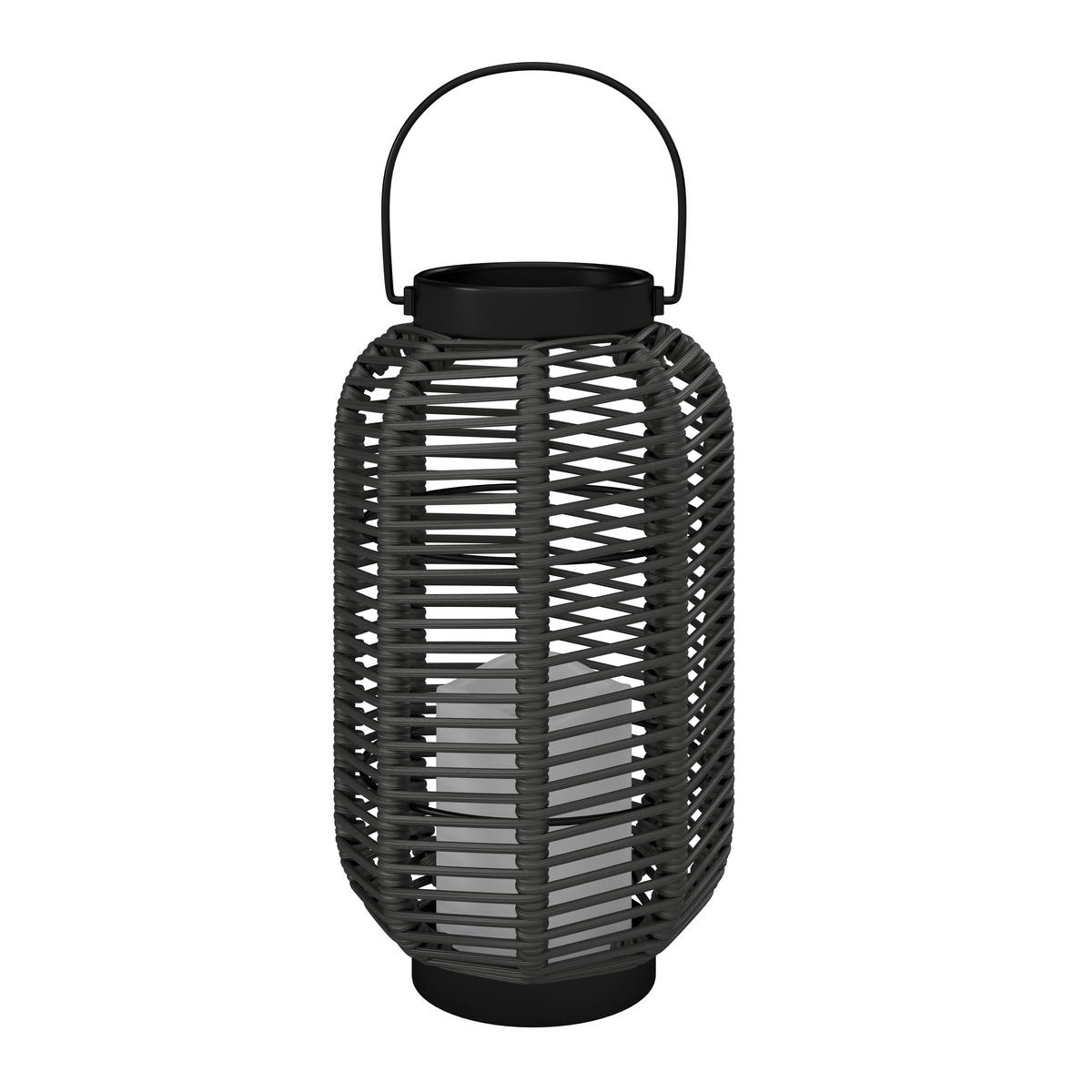 Solarleuchte Rica Schwarz Metall/Kunststoff - Schwarz, MODERN, Kunststoff/Metall (16/28/16cm) - Bessagi Garden