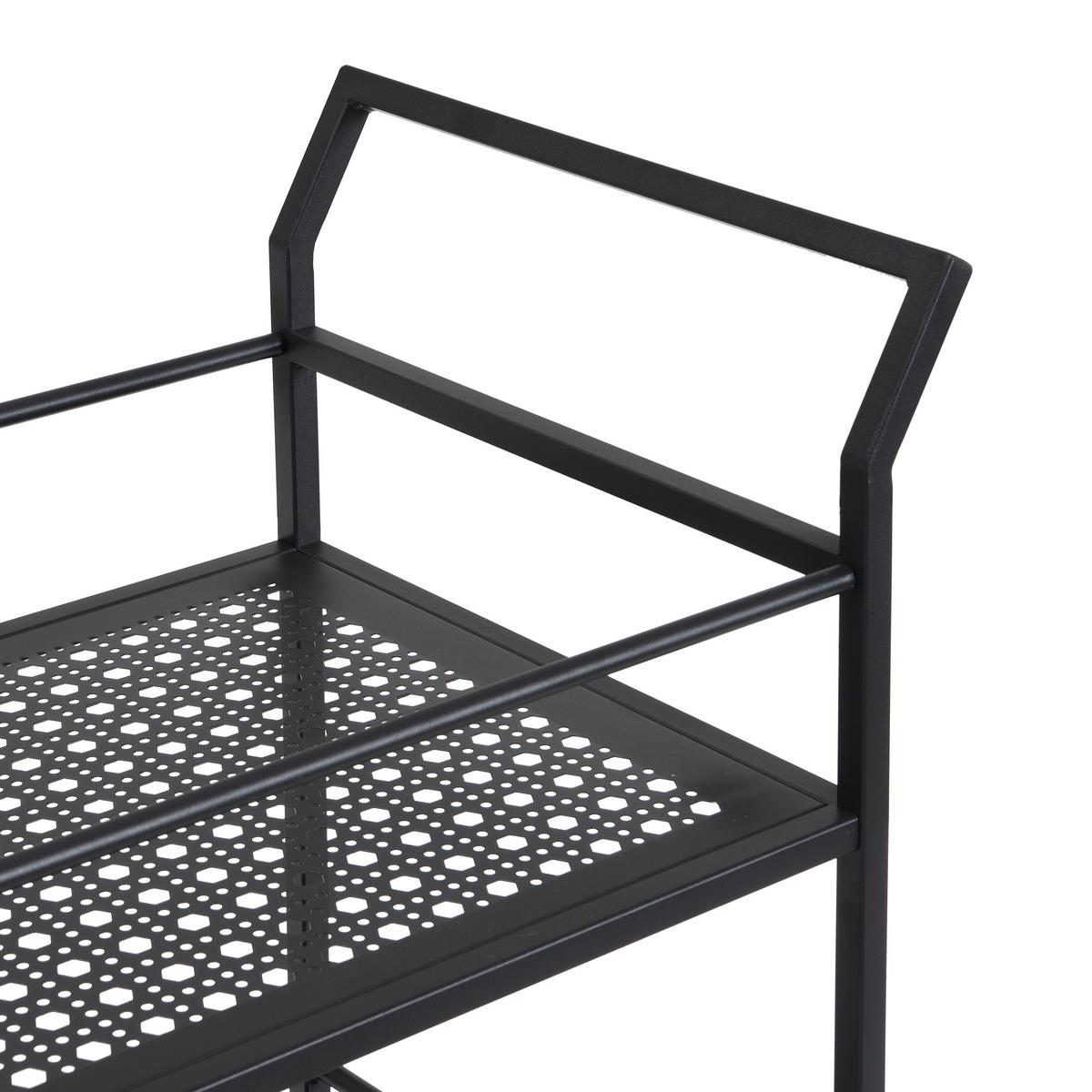 Servierwagen Wl7.321 - Schwarz, Design, Kunststoff/Metall (79/45/83cm) - MID.YOU