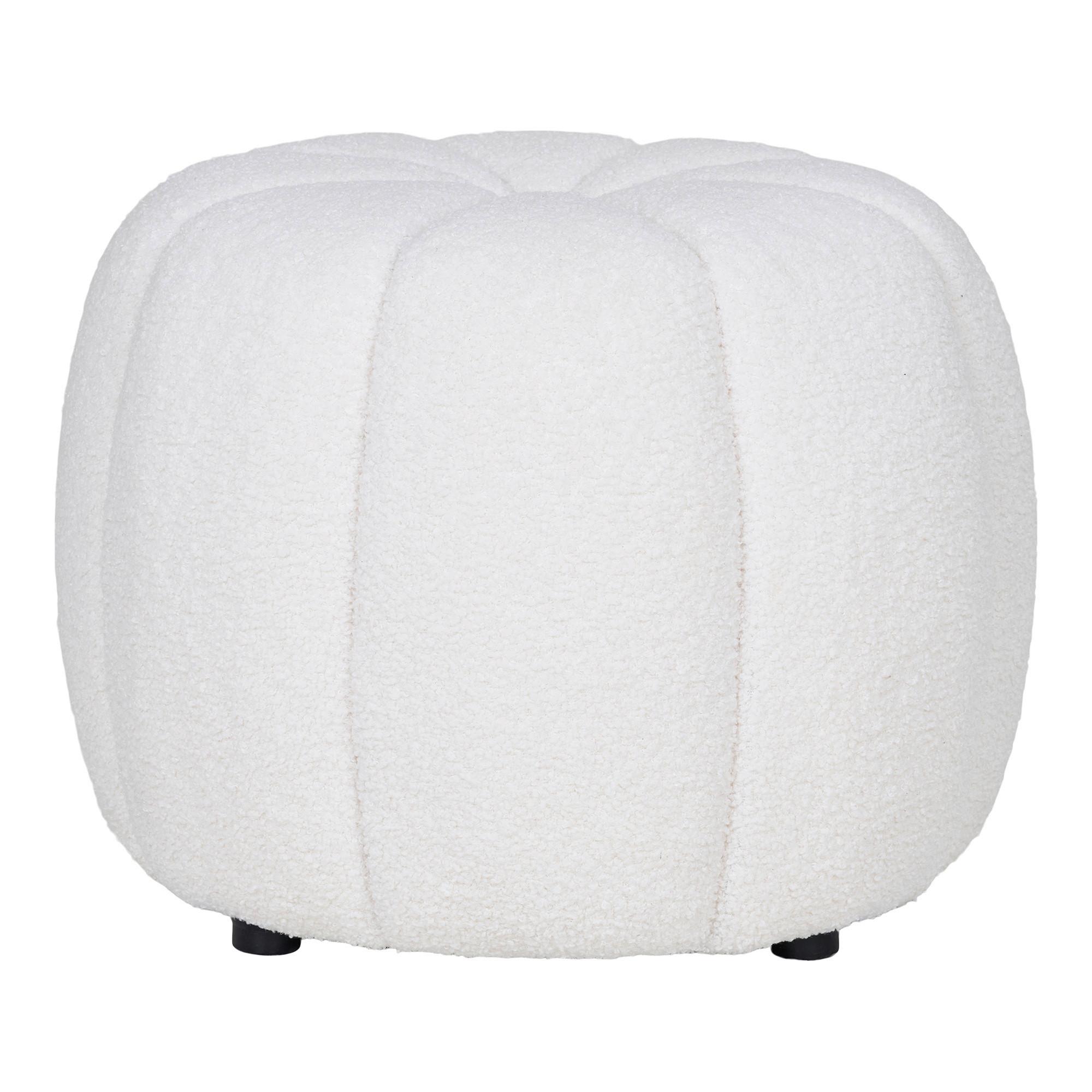 Pouf Paisley Weiß - Weiß, Basics, Textil (48/38/48cm)