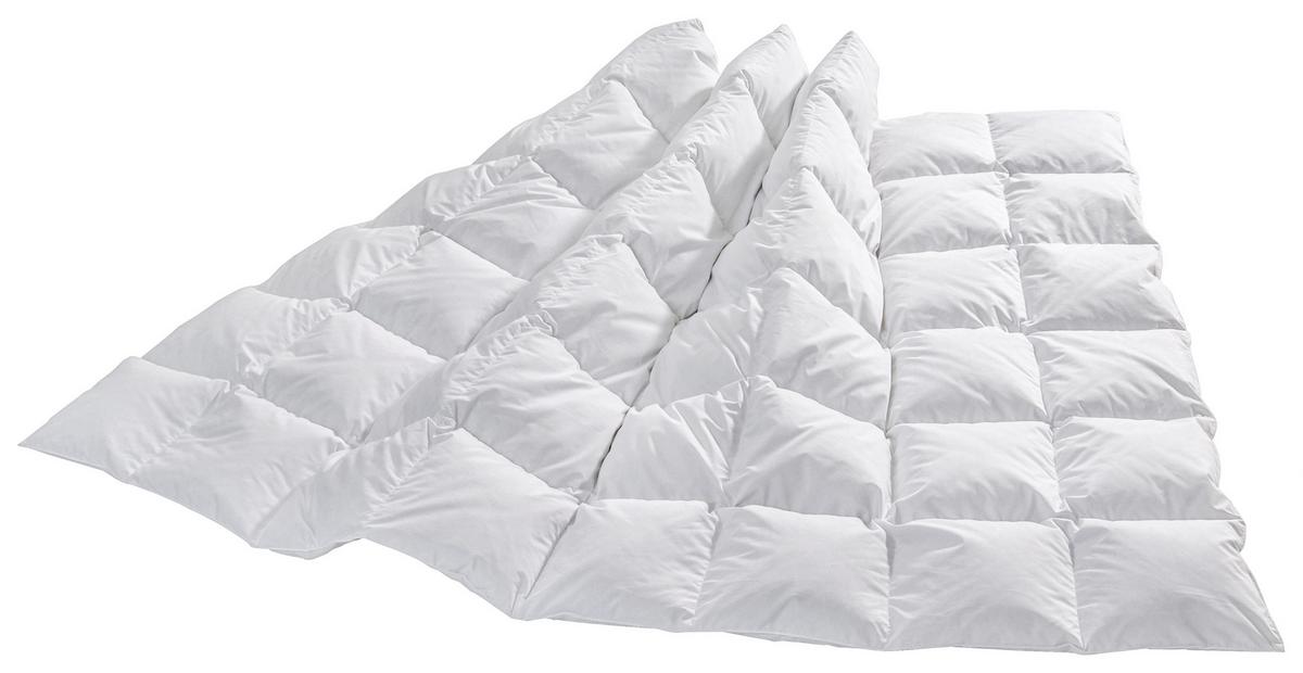 Ganzjahresduvet Kajsa Light ca. 160x210cm - Weiss, Design, Naturmaterialien (160/210cm) - Billerbeck