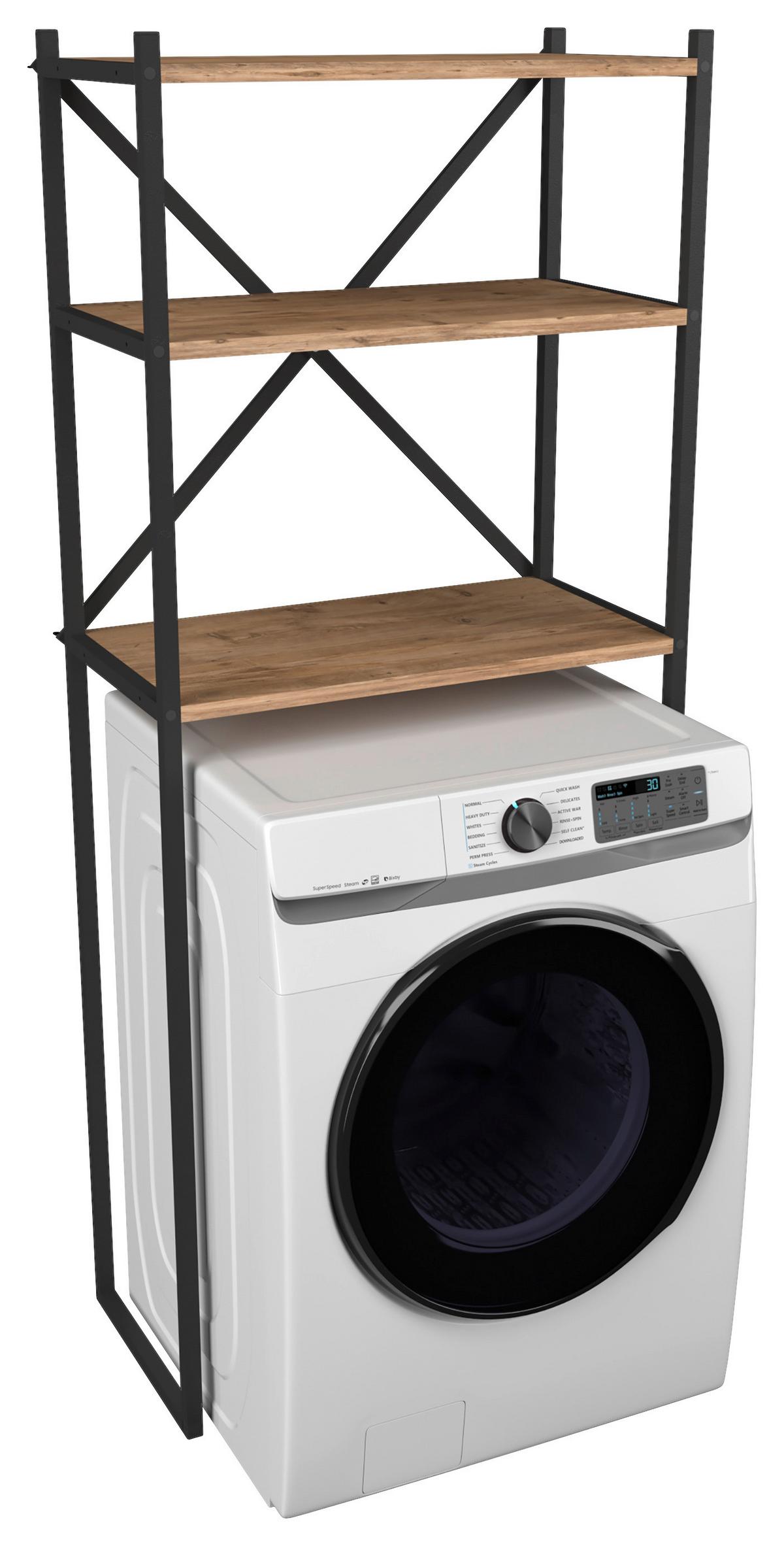 WASCHMASCHINENSCHRANK INSASI - Honigeiche, Modern, Holzwerkstoff/Metall (66/160/34cm) - MID.YOU