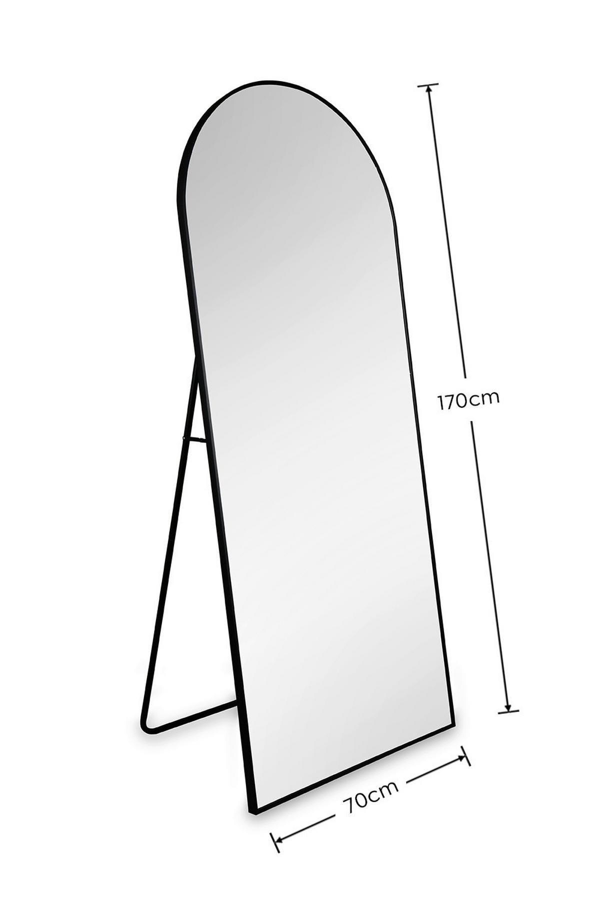 Standspiegel Britt Schwarz - Schwarz, Modern, Glas/Metall (70/170cm) - Mömax