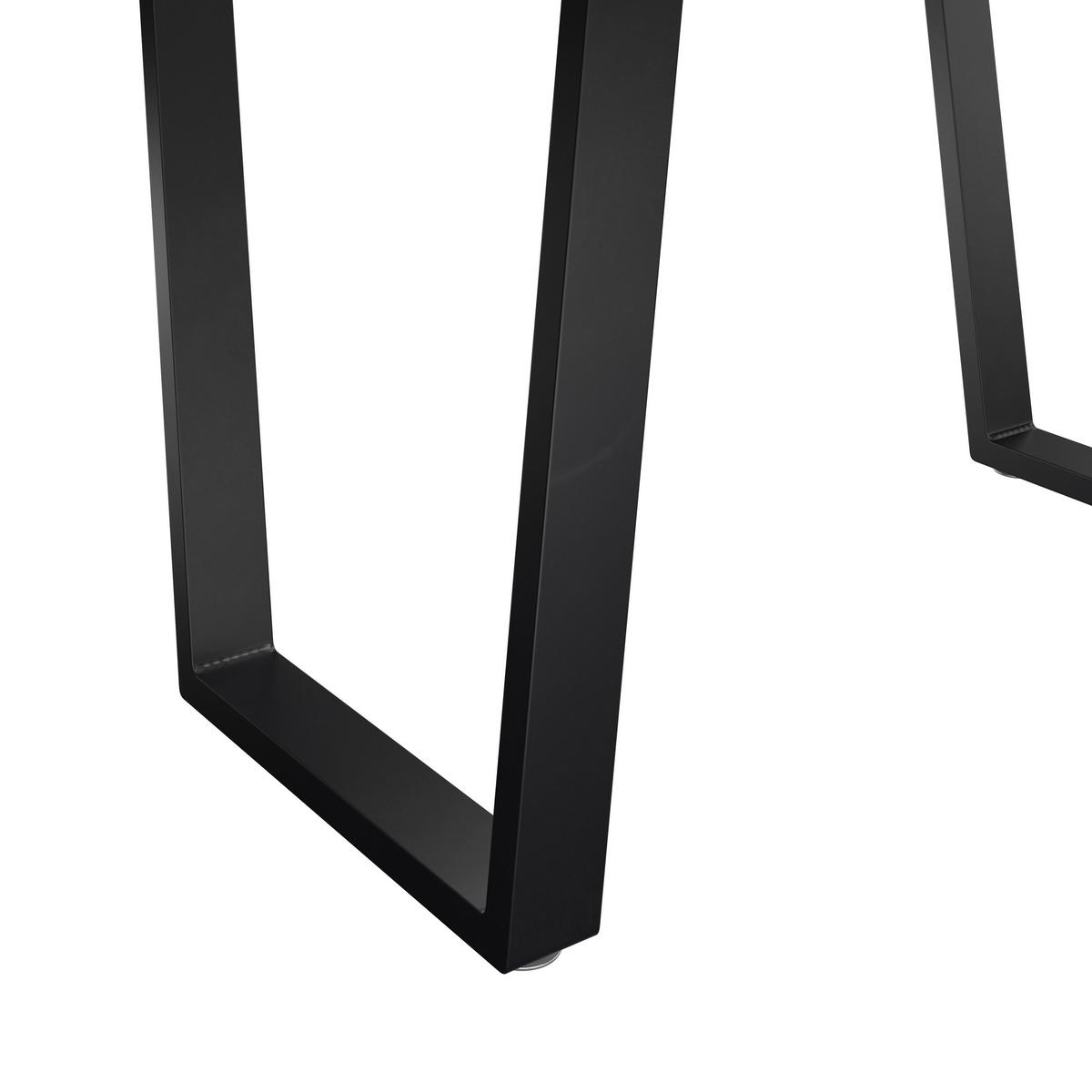 Jedilna Miza Melbourne, Siva, 140x90 - siva/črna, Moderno, kovina/leseni material (140/75/90cm)