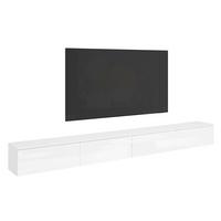 Lowboard D300 Weiß/Weiß Hochglanz - Weiß Hochglanz/Weiß, Basics, Holzwerkstoff/Kunststoff (300/32/33cm) - P & B