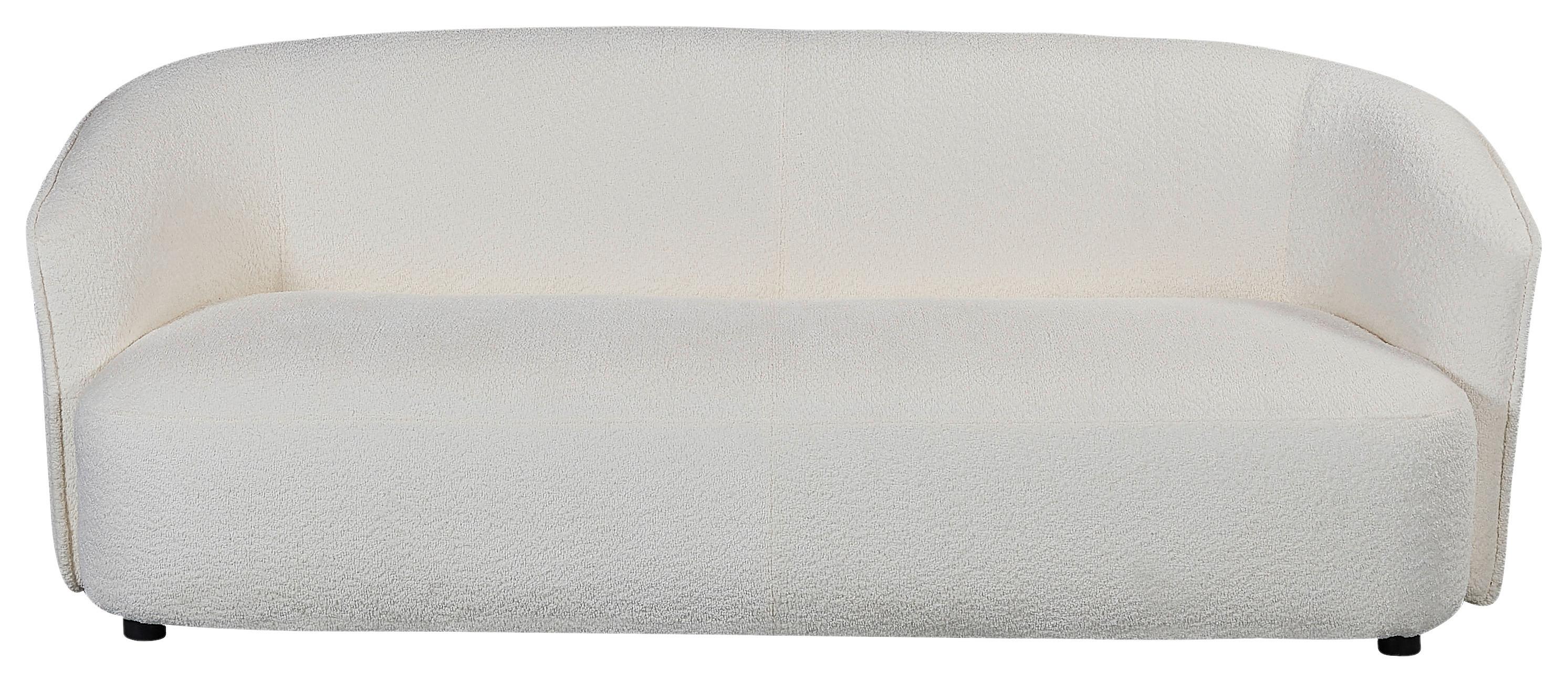 SOFA TRZYOSOBOWA ELLA - kremowy/czarny, Modern, tworzywo sztuczne/tkanina (197/69/92cm) - MID.YOU