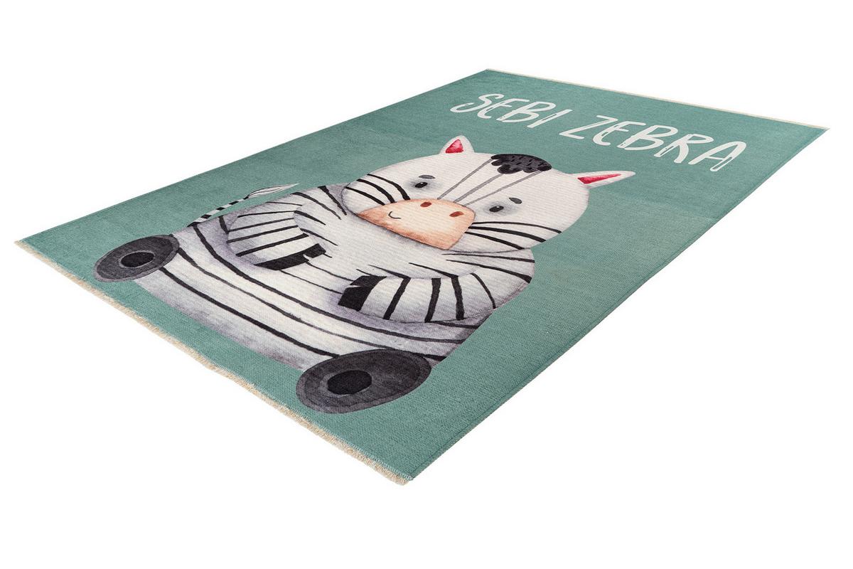 KINDERTEPPICH MY GRETA - Weiss/Jadegrün, Trend, Textil (115/170cm) - Ben'n'jen