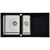 Pomivalno Korito New York, 100x50cm - črna, Trend, kovina/steklo (100/21/50cm) - Respekta