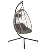 Viseči Stol Cocova, Črna, Siva - siva/črna, Moderno, kovina/umetna masa (98/188/114cm) - MID.YOU