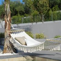 Hamac Sonja - alb, Romantik / Landhaus, lemn/textil (80/200cm) - Mömax