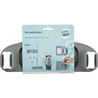 Fali Tartó Broom - szürke, műanyag (30/10/4,5cm)
