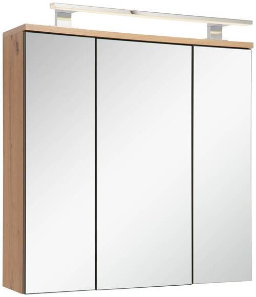 Dulap cu oglindă Giga - stejar Artisan, Modern, sticlă/material pe bază de lemn (70/70/19cm)