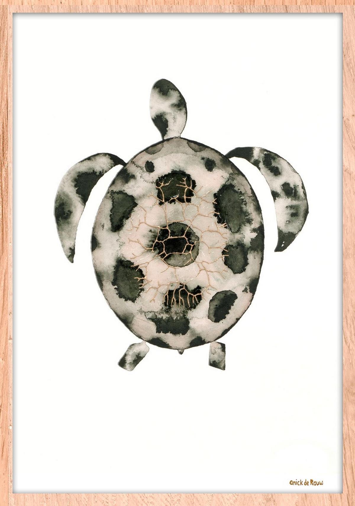 BILD STL-DE-ROUW-007-50X70-FRX-FRBL - Hellbraun/Weiss, Basics, Holz/Kunststoff (50/70/10cm)