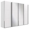 Ormar S Kliznim Vratima Level 36a - bijela/boje kroma, Basics, staklo/drvni materijal (350/216/65cm) - Modern Living