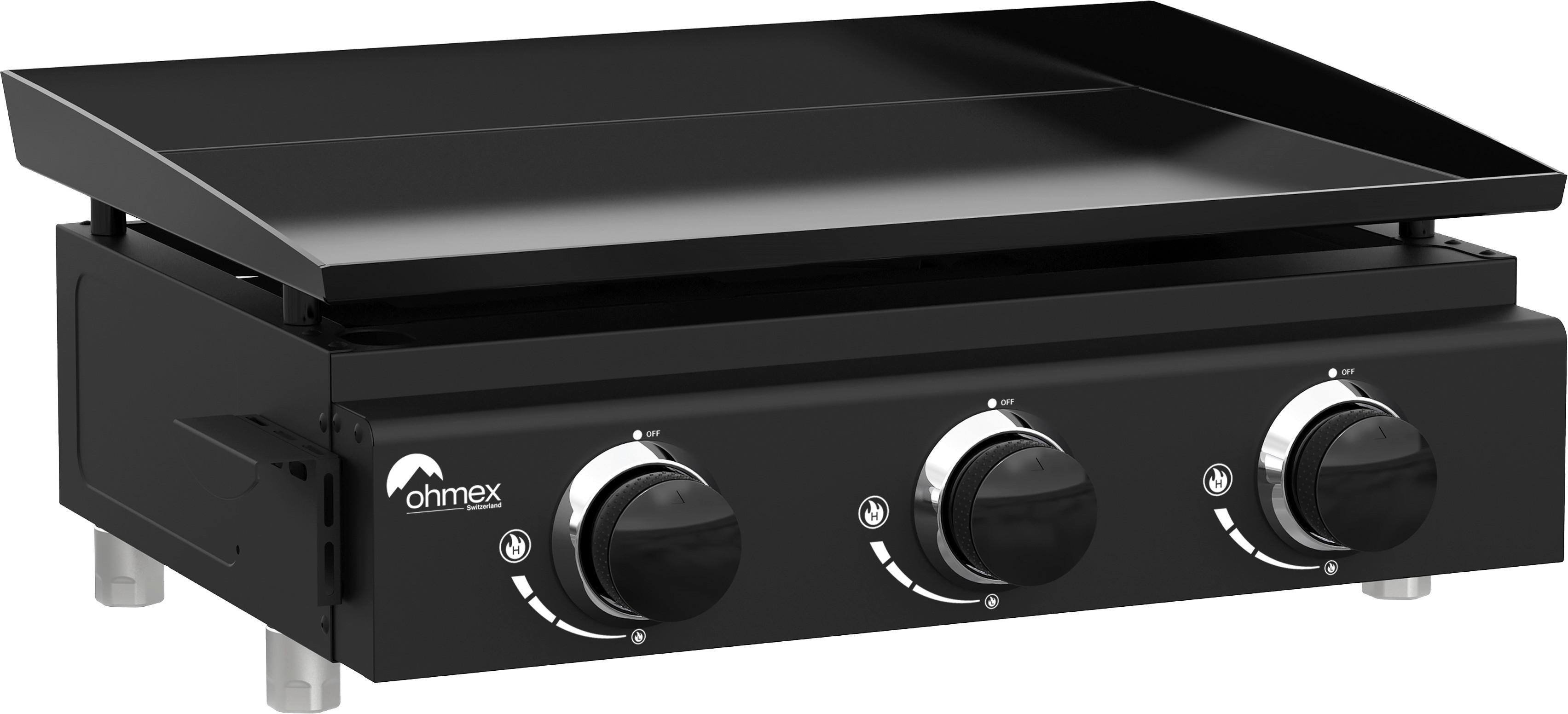 PLANCHA-GRILL OHM-PLA-3125 - Schwarz, Metall (59/47/23cm)