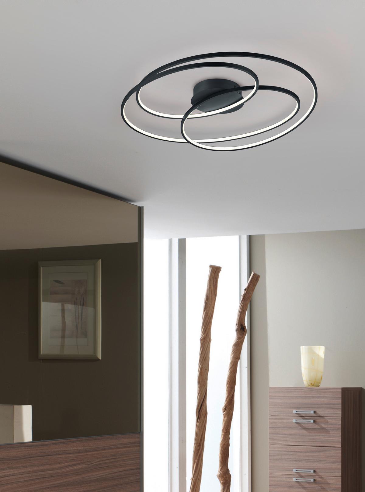 LAMPA SUFITOWA LED 673918032 GALE - czarny, Design, metal (80/14cm) - Trio Leuchten