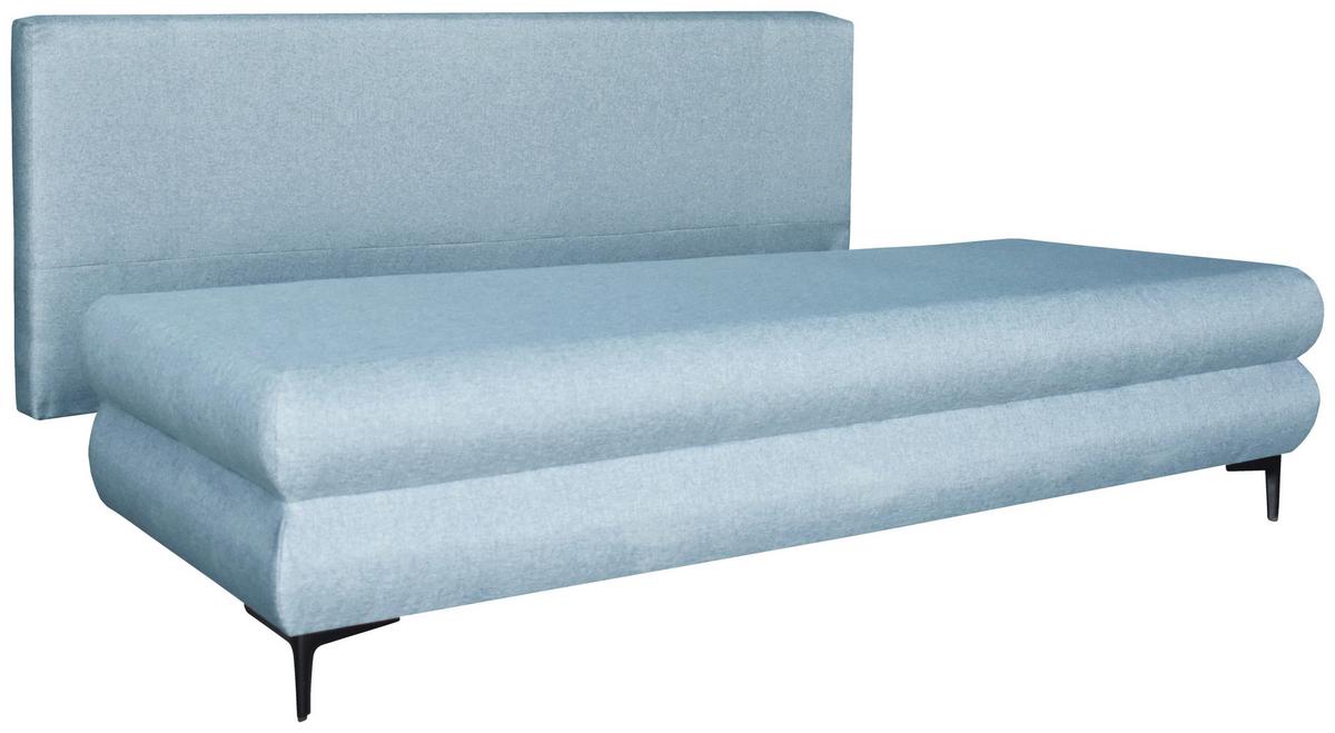 Canapea extensibilă SOHO - albastru deschis/gri închis, Modern, lemn/metal (201/89/89cm) - Best Price