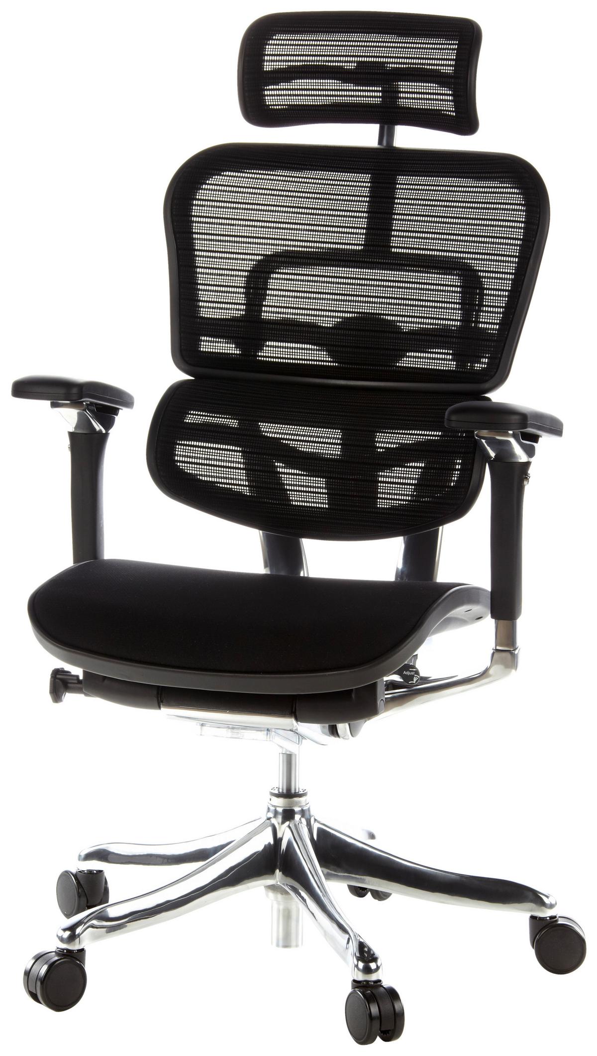 Drehstuhl Ergohuman Ultra G Gen 2 Grau - Silberfarben/Grau, MODERN, Kunststoff/Textil (65/114 - 132/60cm) - MID.YOU