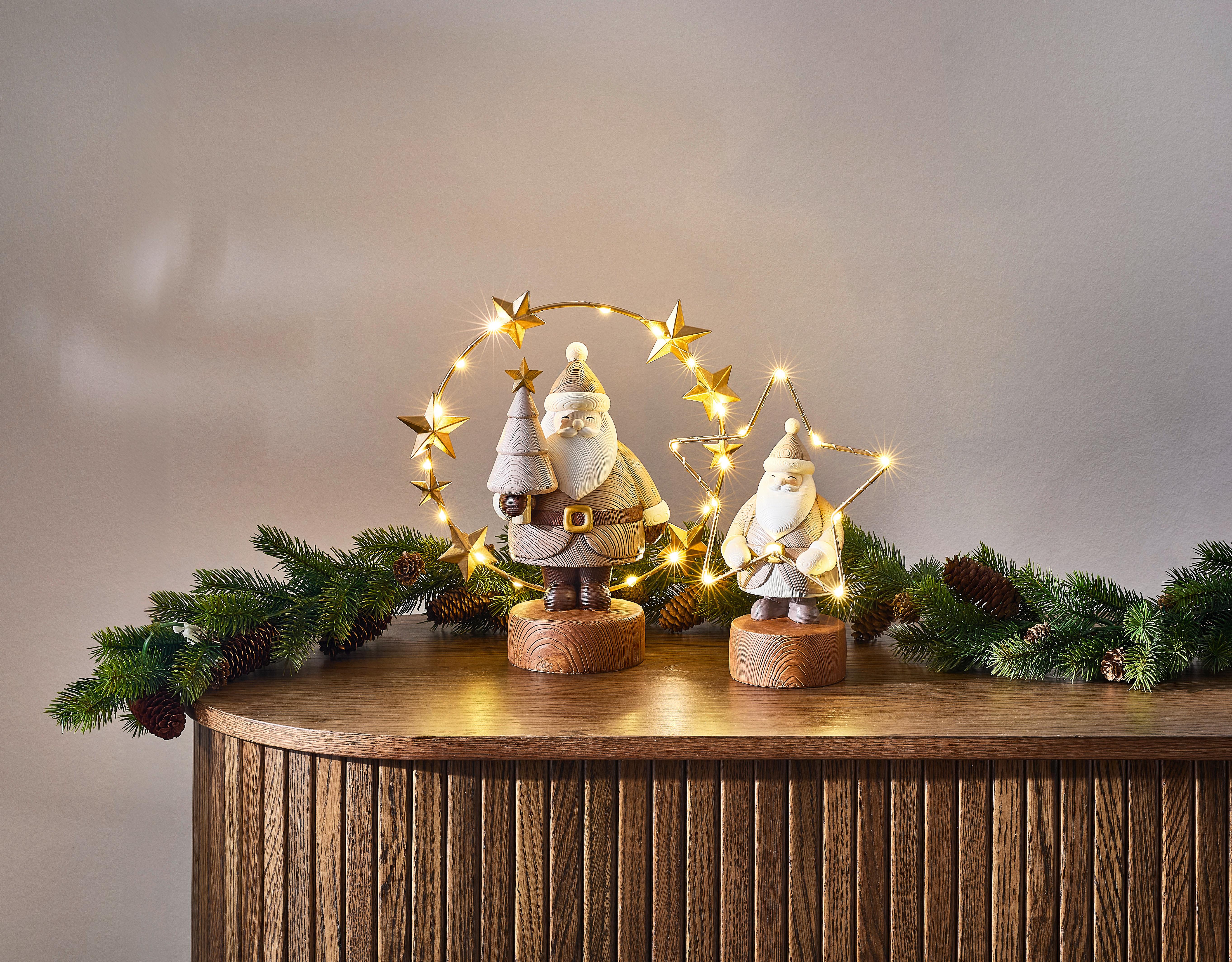 ŚWIĘTY MIKOŁAJ DH1224118 - biały/kolor złoty, Lifestyle, tworzywo sztuczne/metal (19/24,8/9,5cm) - X-Mas