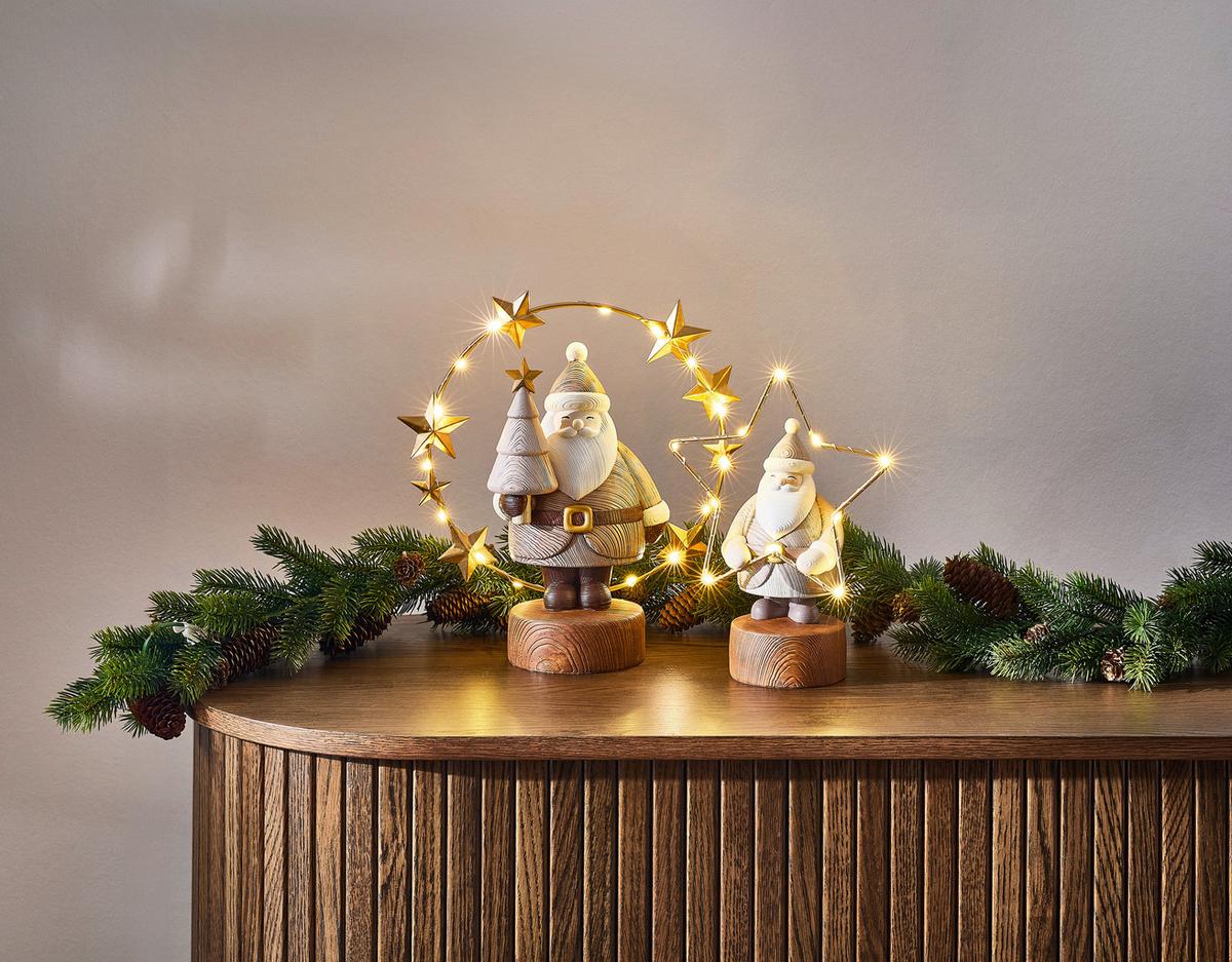 ŚWIĘTY MIKOŁAJ DH1224118 - biały/kolor złoty, Lifestyle, tworzywo sztuczne/metal (19/24,8/9,5cm) - X-Mas