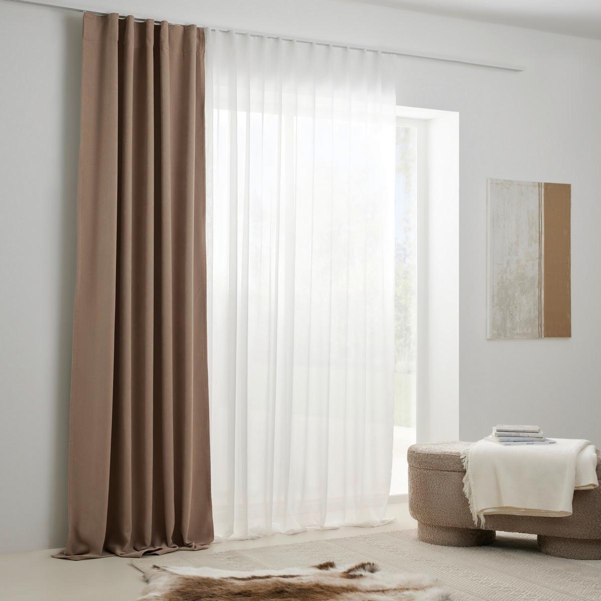 Készfüggöny Linus 140/255 - taupe, Design, textil (140/255cm) - Premium Living