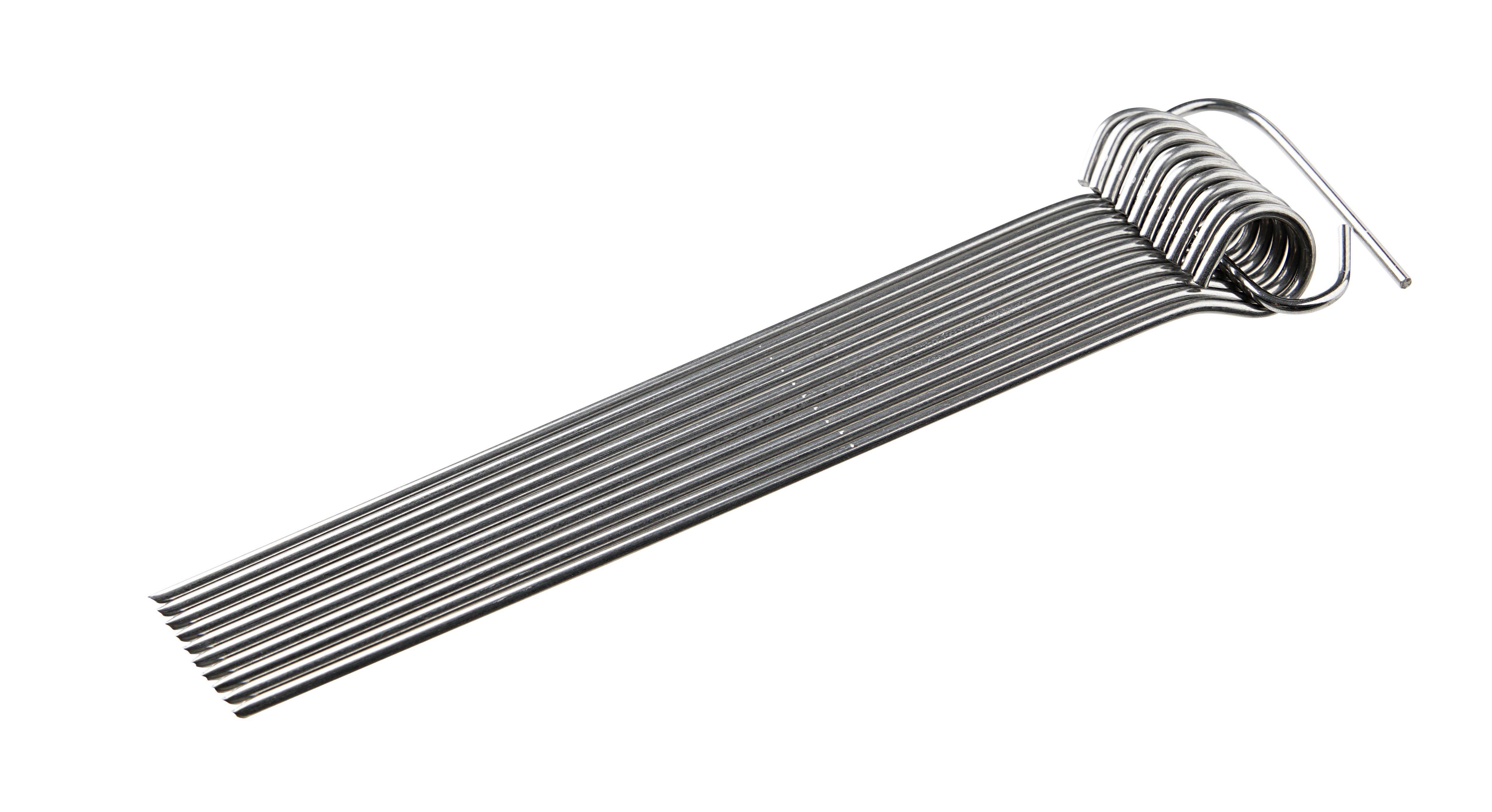 Spiesse Roulade aus Edelstahl, 10 Stk. - Edelstahlfarben, Metall (10cm)