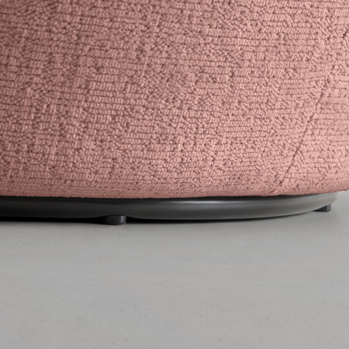 Sessel Jasima Rose drehbar - Schwarz/Rosa, MODERN, Textil/Metall (77/81/85cm) - Premium Living