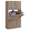 Schuhkipper Sipos L ca.59x105x22cm Eichefarben - Edelstahlfarben/Eichefarben, KONVENTIONELL, Holzwerkstoff/Kunststoff (59/105/22cm) - MID.YOU