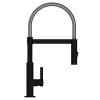 BATERIE DE BUCĂTĂRIE MIAMI - culoare crom/negru, Basics, metal (5,5/48,6/26,0cm)