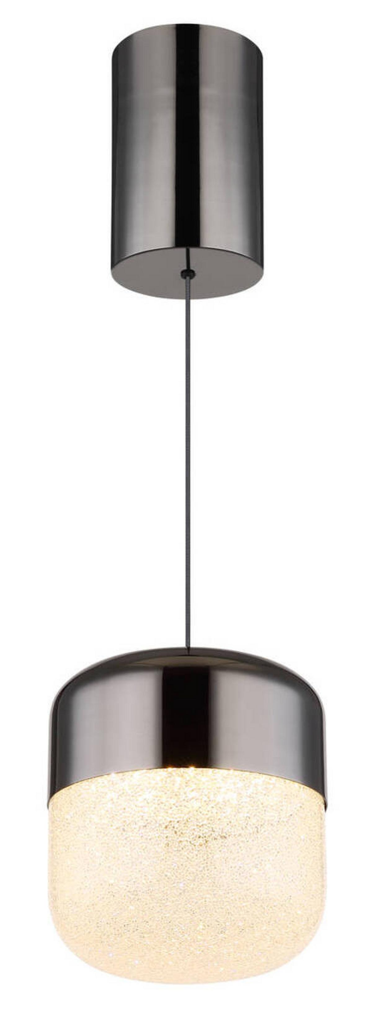 LED-HÄNGELEUCHTE 15721 - Klar/Graphitfarben, Design, Glas/Metall (15/200cm) - Globo