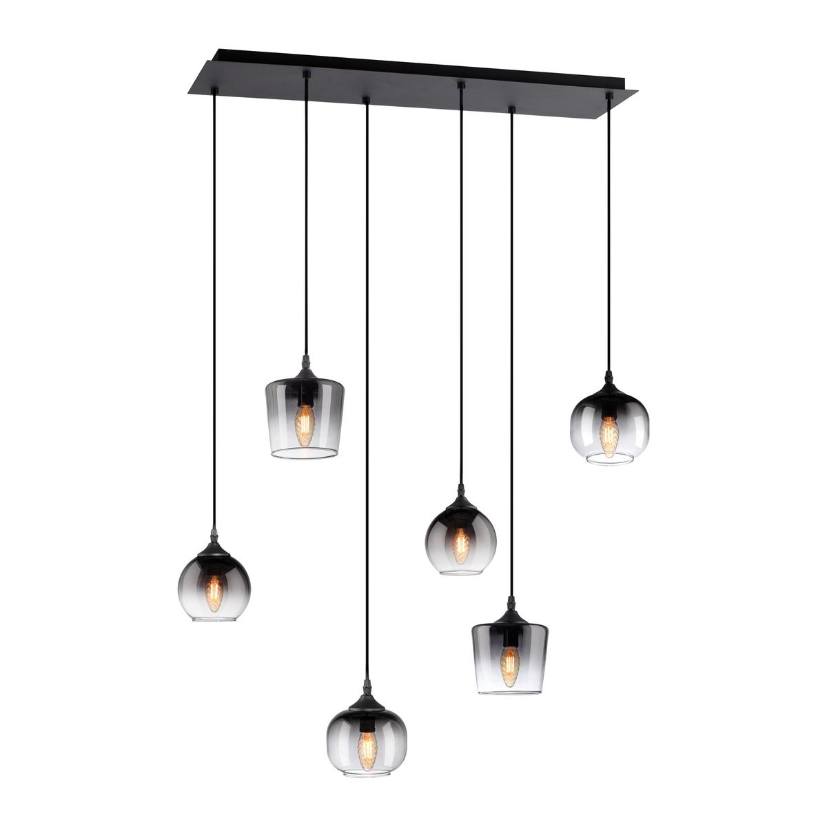 LAMPA WISZĄCA LED ZEA - czarny, tworzywo sztuczne/metal (80/28/64-120cm)