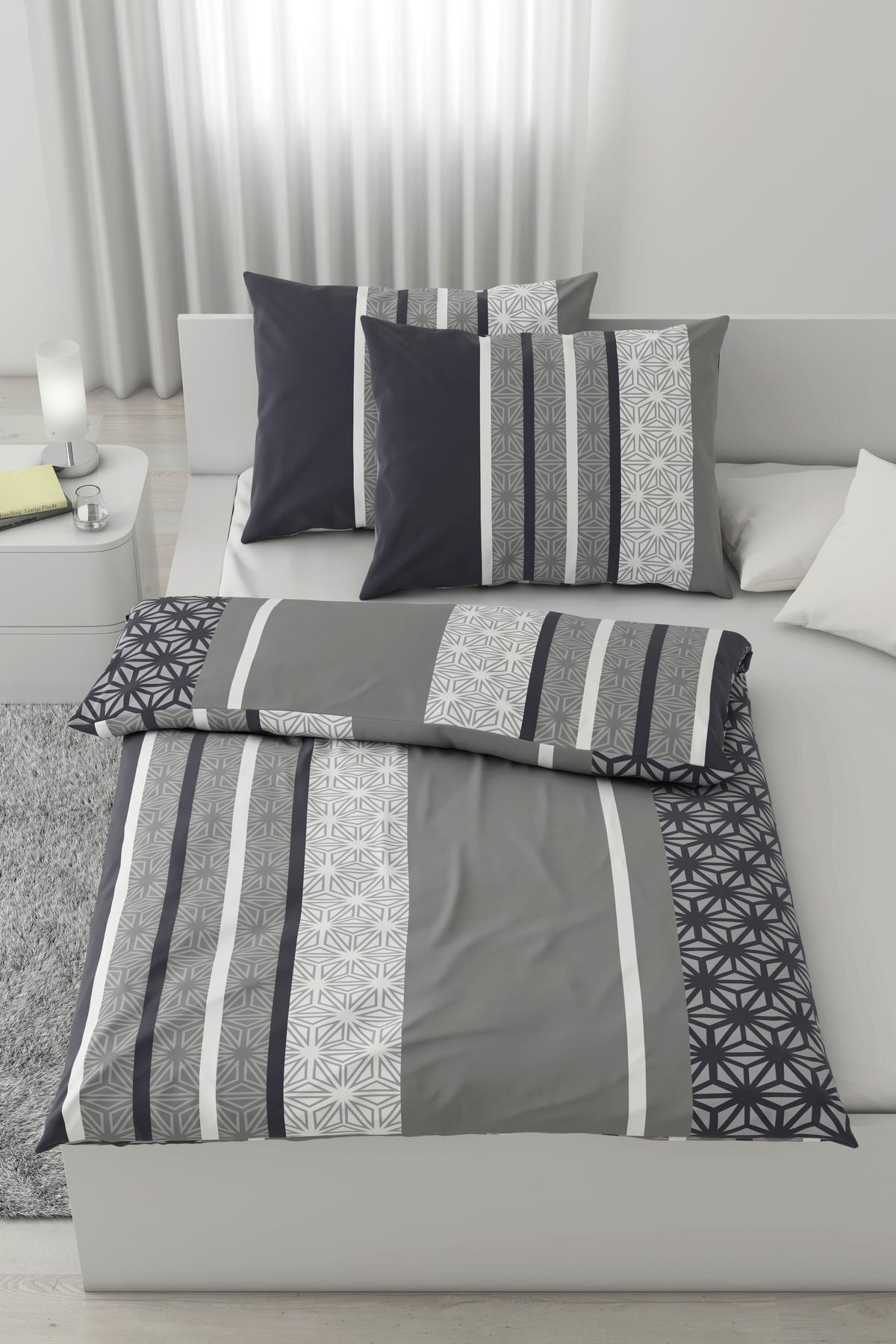 Ágyneműhuzat-garnitúra Sara Kétszemélyes - szürke, textil (200/220cm) - Based