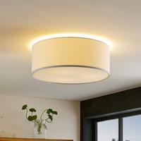 LAMPA SUFITOWA RONJA *SBN* - biały, Basics, metal/tkanina (40/14cm) - Novel