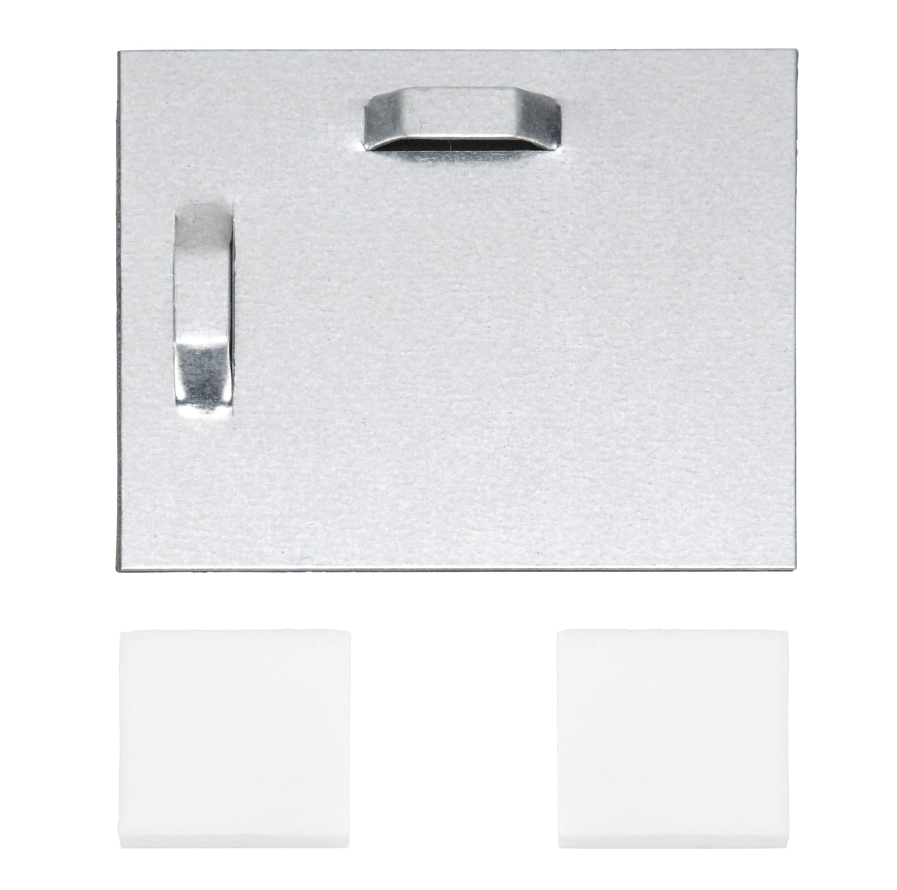 Befestigungsset Wandblech in Grau, 3-teilig - (8/8cm) - Mömax