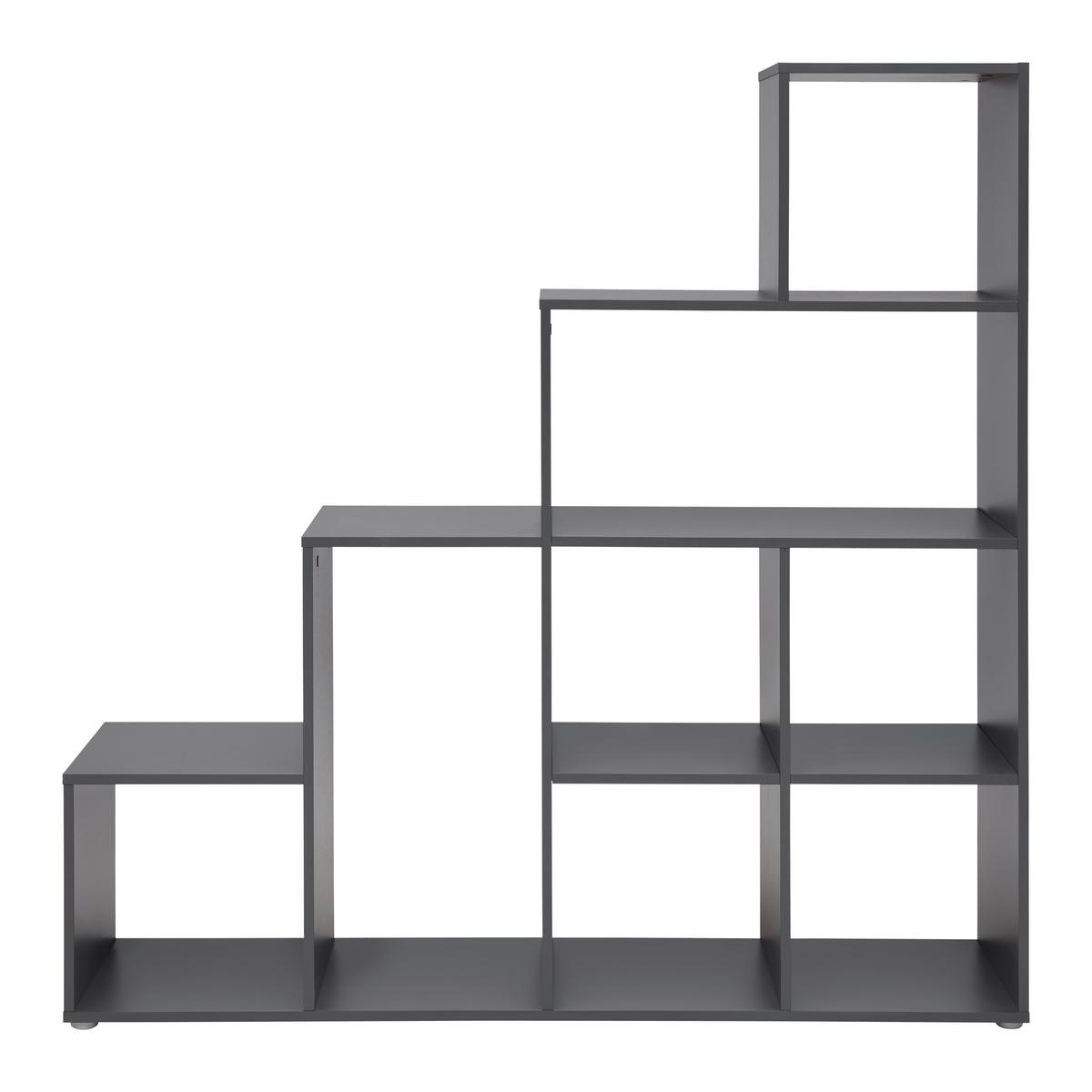 Regal Cassa 2 Anthrazit - Anthrazit, Konventionell, Holzwerkstoff (148/150/35cm) - Mömax
