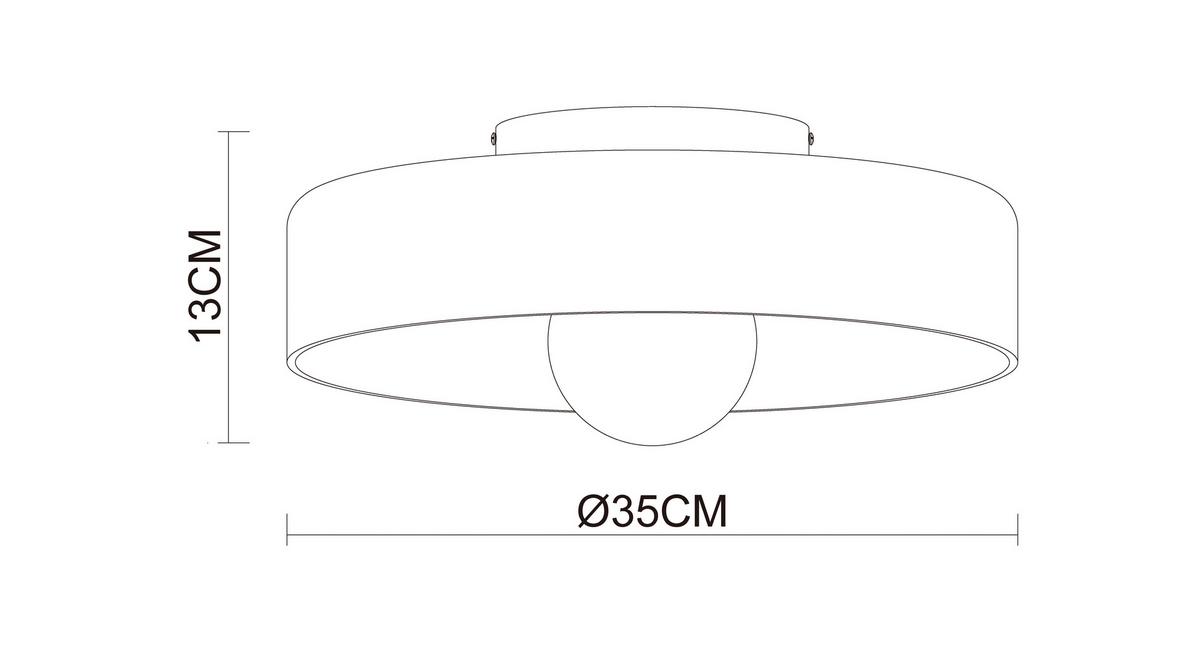 LAMPA SUFITOWA KORDULA - pomarańczowy, Design, metal/szkło (35/18cm) - Collet's Monde