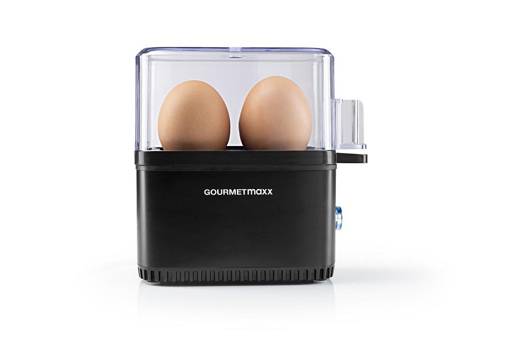 Eierkocher Gourmetmaxx Schwarz max. 250 Watt - Schwarz, Basics, Kunststoff/Metall (18,50/14,50/6,5cm) - GOURMETMAXX