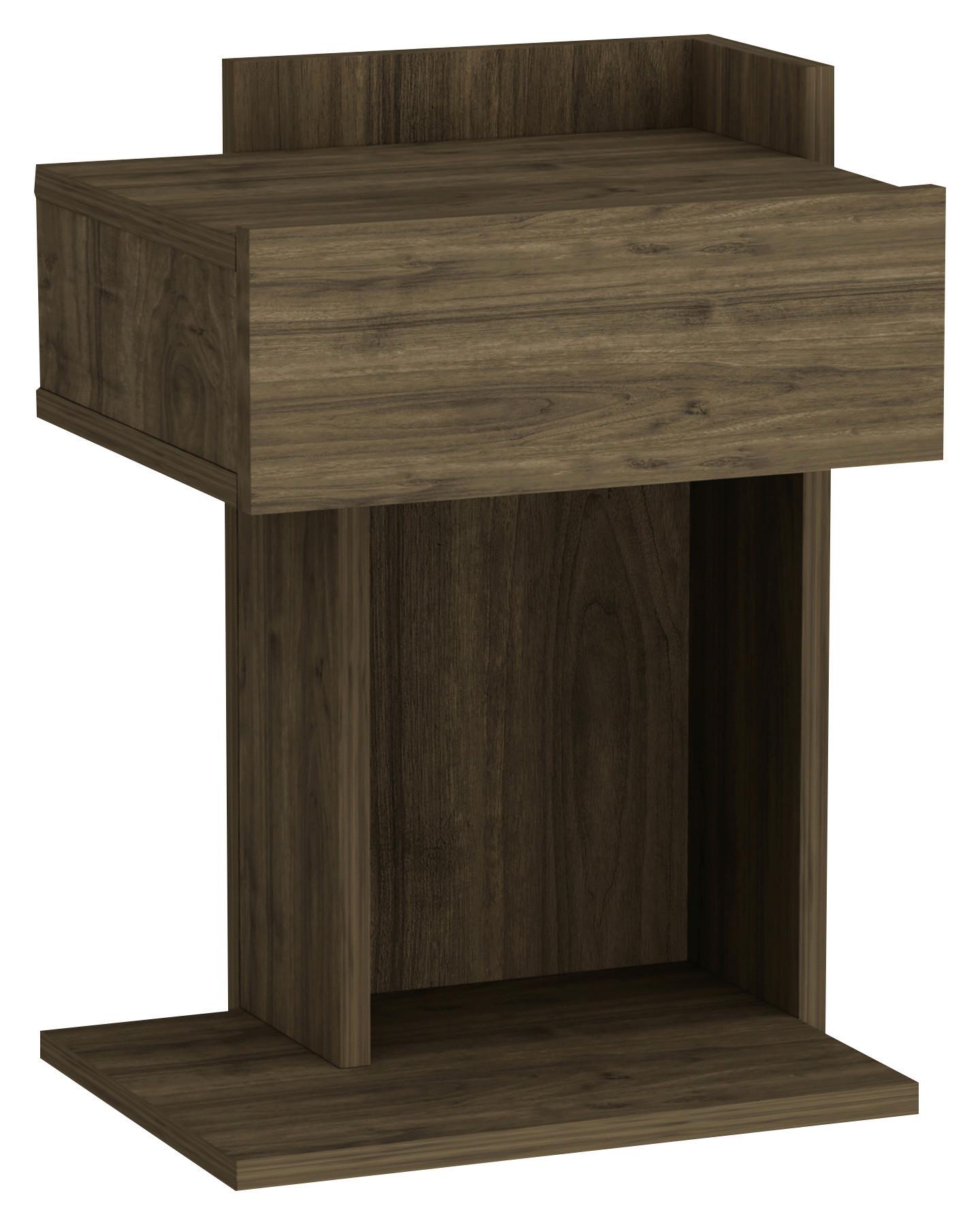 NACHTTISCH HERAKLES - Walnussfarben, Design, Holzwerkstoff (41,4/55/33,2cm) - MID.YOU