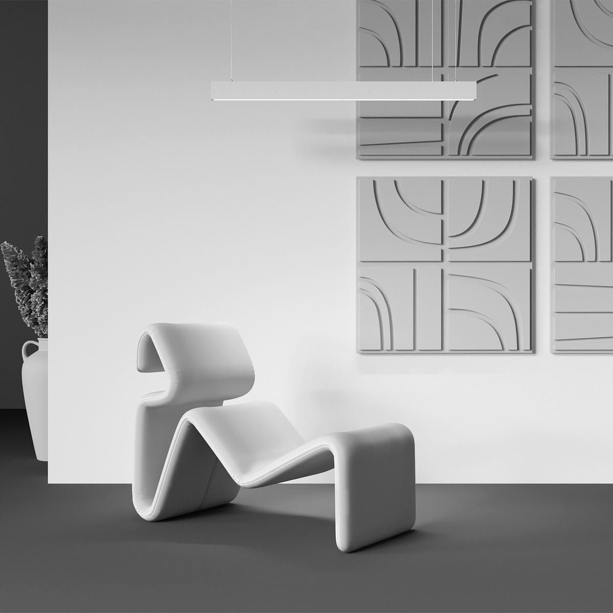 Pendelleuchte P051pl-36w2.7-6k-W - Weiss, Design, Metall (3.3/157.5/112.5cm) - MAYTONI