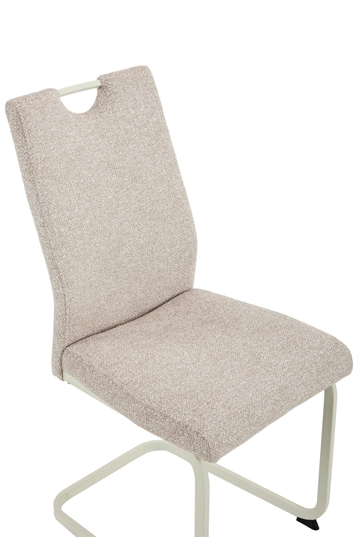 SCHWINGSTUHL-SET TIVOLI S 4ER-SET - Beige/Creme, MODERN, Textil/Metall (45/98/59cm) - MID.YOU