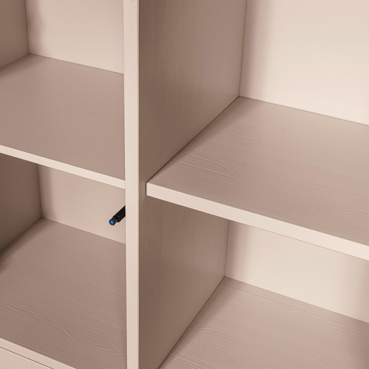 Mehrzweckschrank Merel Grauweiß B: 100 cm - Grauweiß, Design, Holz (100/200/40cm) - Livetastic