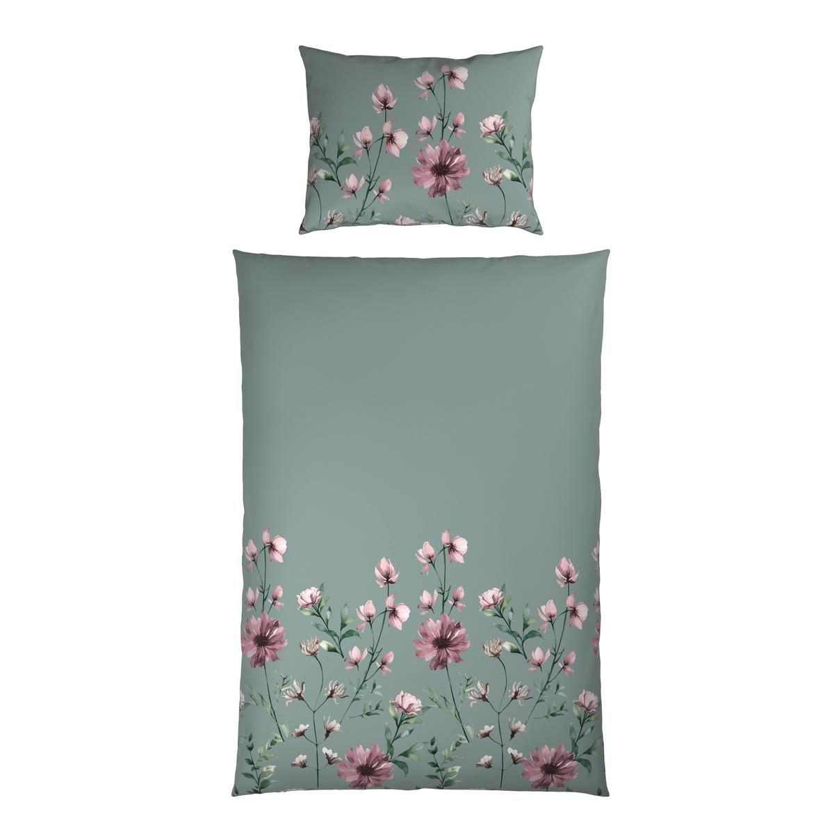 Posteljina Wiese 140x200/60x80cm - siva, Konvencionalno, tekstil (140/200cm) - Mömax