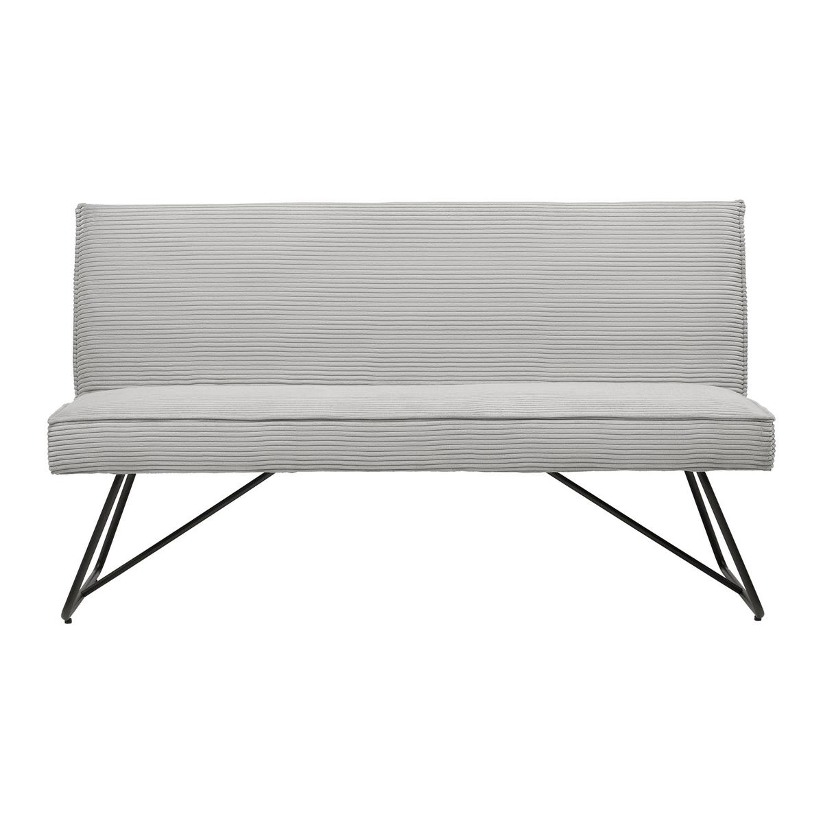 Sitzbank Cora in Grau/Schwarz - Schwarz/Grau, Modern, Textil/Metall - Mömax