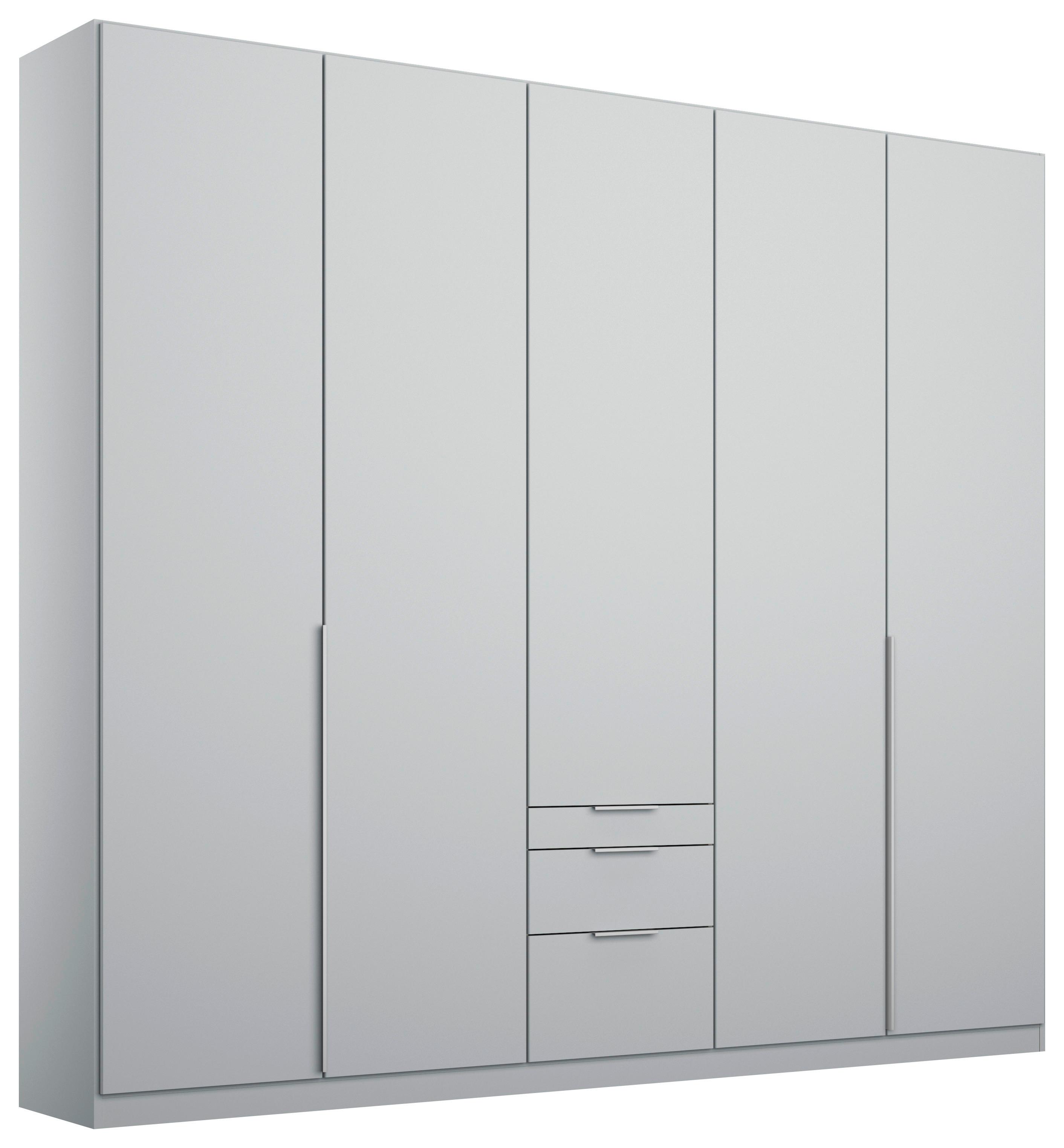 Dulap cu uși rotative ALABAMA - gri deschis, Modern, material pe bază de lemn (226/229/54cm)