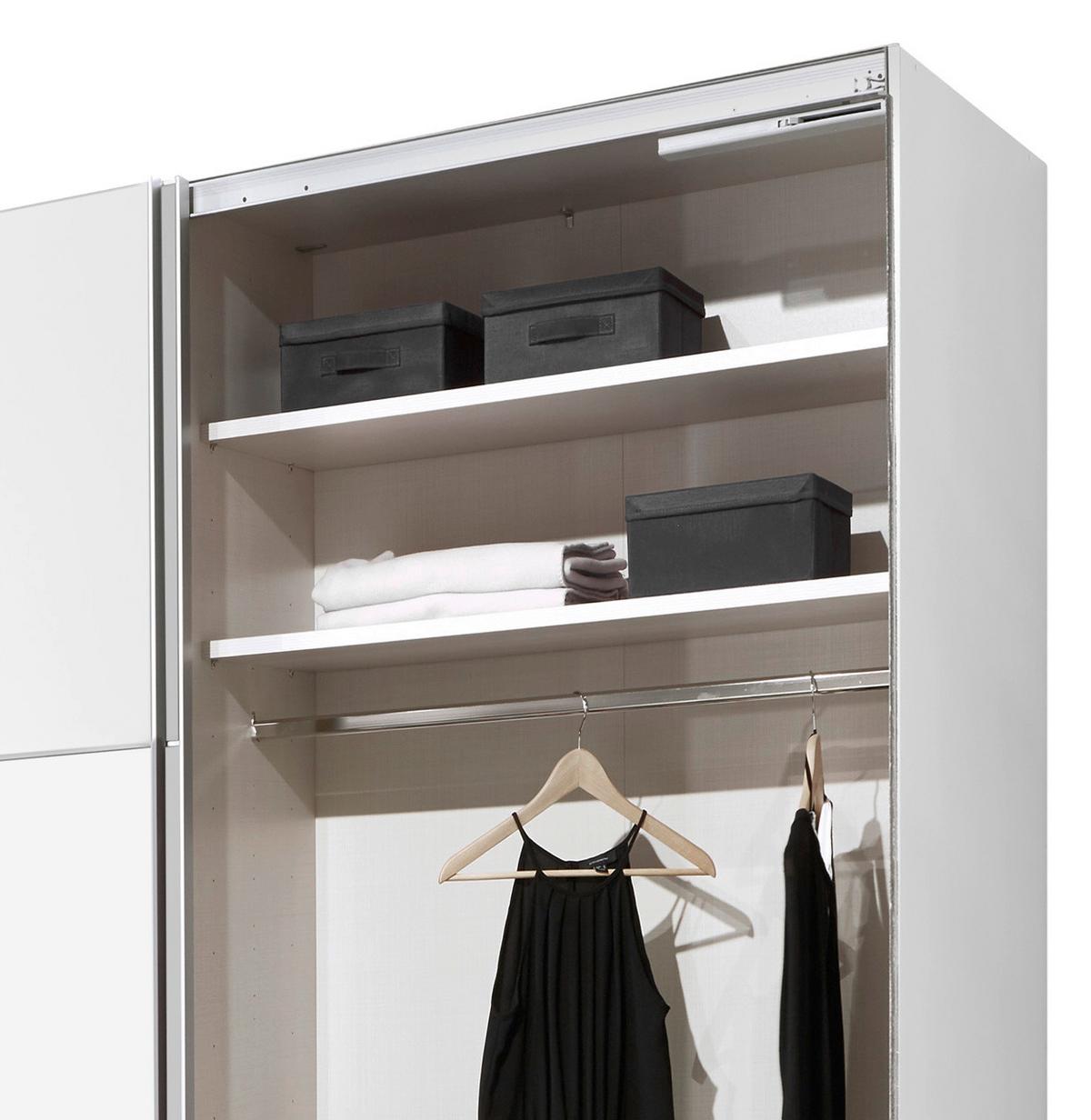 Ormar S Kliznim Vratima Includo - bijela/boje aluminija, Moderno (249/222/68cm) - Premium Living