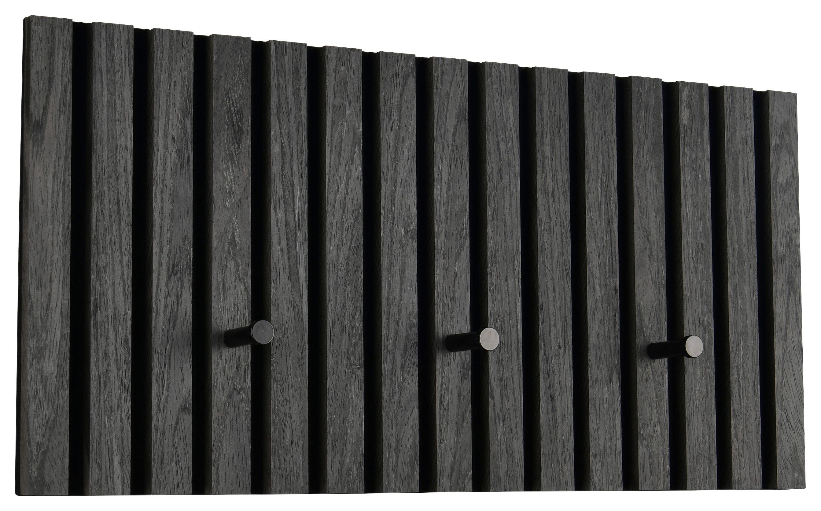 PANEL DO PRZEDPOKOJU GABI - czarny/szary, Modern, materiał drewnopochodny/tkanina (60/30/7cm) - Xora