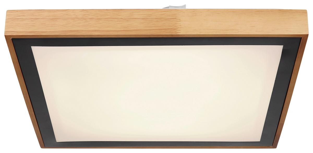 LAMPA SUFITOWA LUISA - czarny/brązowy, Design, tworzywo sztuczne/metal (39/39/9cm) - Novel