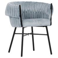 KRZESŁO Z PODŁOKIETNIKAMI TWISTY -BEACH CLUB- - czarny/miętowy, Design, metal/tkanina (65/76/60cm) - Landscape